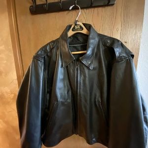 Taylor Leather, 54 Long, zip-up jacket